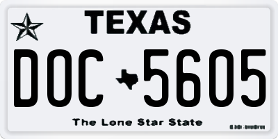 TX license plate DOC5605