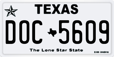 TX license plate DOC5609