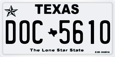 TX license plate DOC5610