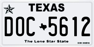 TX license plate DOC5612