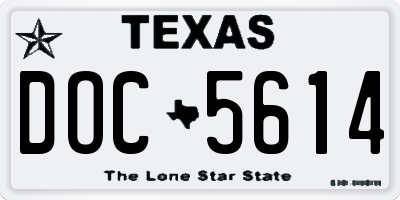 TX license plate DOC5614