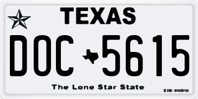 TX license plate DOC5615
