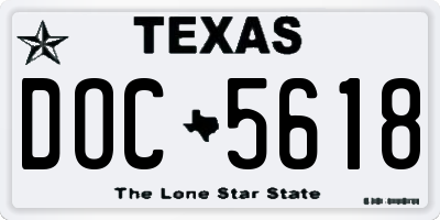 TX license plate DOC5618