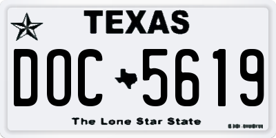 TX license plate DOC5619
