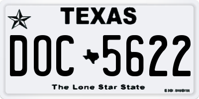 TX license plate DOC5622