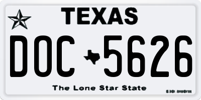 TX license plate DOC5626