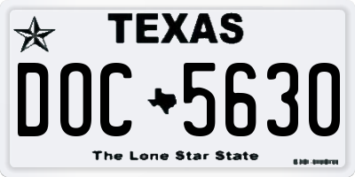 TX license plate DOC5630
