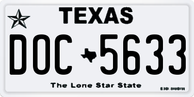 TX license plate DOC5633