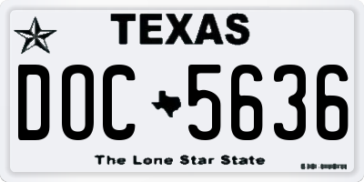 TX license plate DOC5636