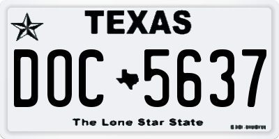 TX license plate DOC5637