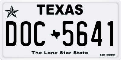TX license plate DOC5641
