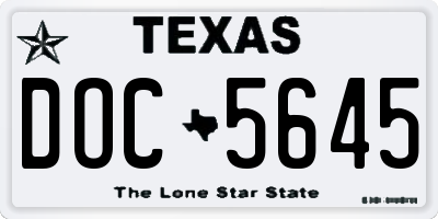 TX license plate DOC5645