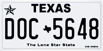 TX license plate DOC5648