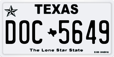 TX license plate DOC5649