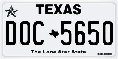 TX license plate DOC5650