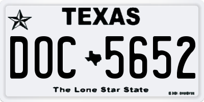 TX license plate DOC5652
