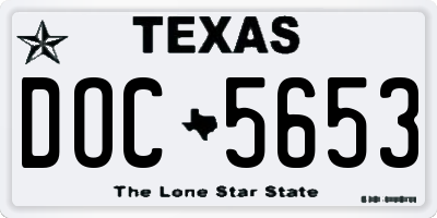 TX license plate DOC5653