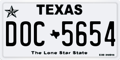TX license plate DOC5654