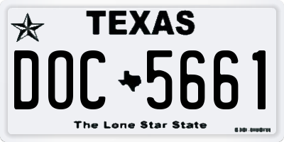 TX license plate DOC5661