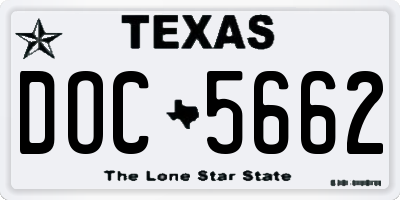TX license plate DOC5662
