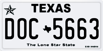 TX license plate DOC5663