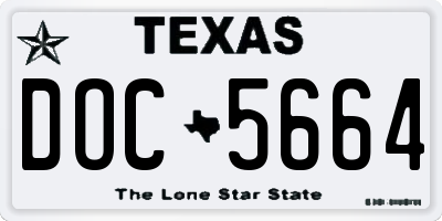 TX license plate DOC5664