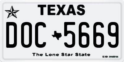 TX license plate DOC5669