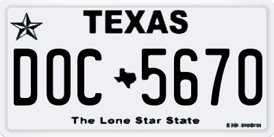 TX license plate DOC5670