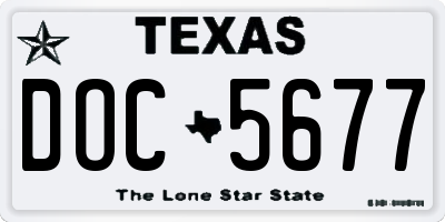 TX license plate DOC5677