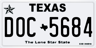 TX license plate DOC5684