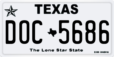 TX license plate DOC5686