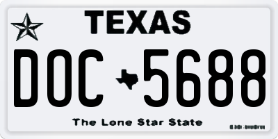 TX license plate DOC5688