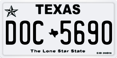 TX license plate DOC5690