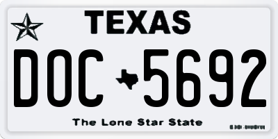TX license plate DOC5692