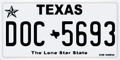 TX license plate DOC5693