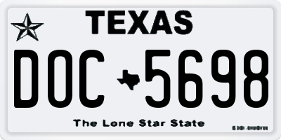 TX license plate DOC5698