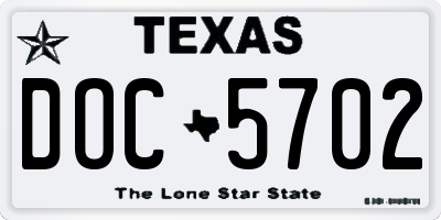 TX license plate DOC5702