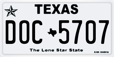 TX license plate DOC5707