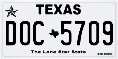 TX license plate DOC5709