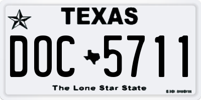 TX license plate DOC5711