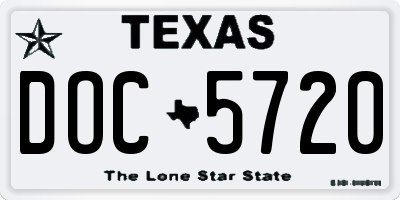 TX license plate DOC5720