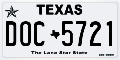 TX license plate DOC5721