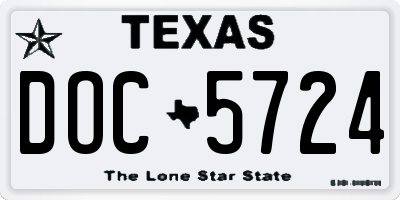 TX license plate DOC5724