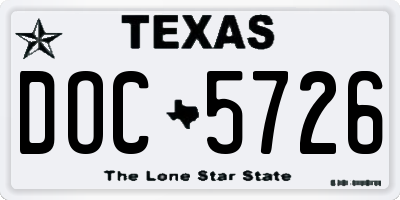 TX license plate DOC5726