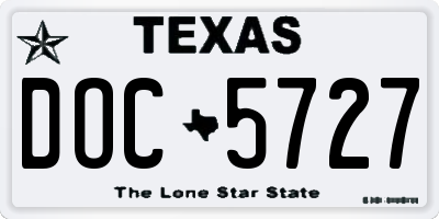 TX license plate DOC5727