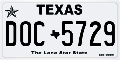 TX license plate DOC5729