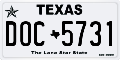 TX license plate DOC5731