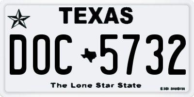 TX license plate DOC5732