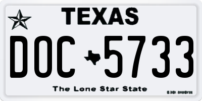 TX license plate DOC5733