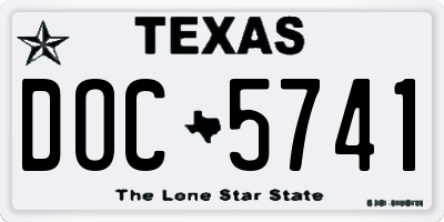 TX license plate DOC5741